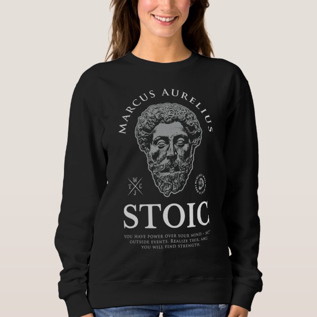 Marcus Aurelius Quote u201CFind Strengthu201D Stoi T Shirt (Framsida)