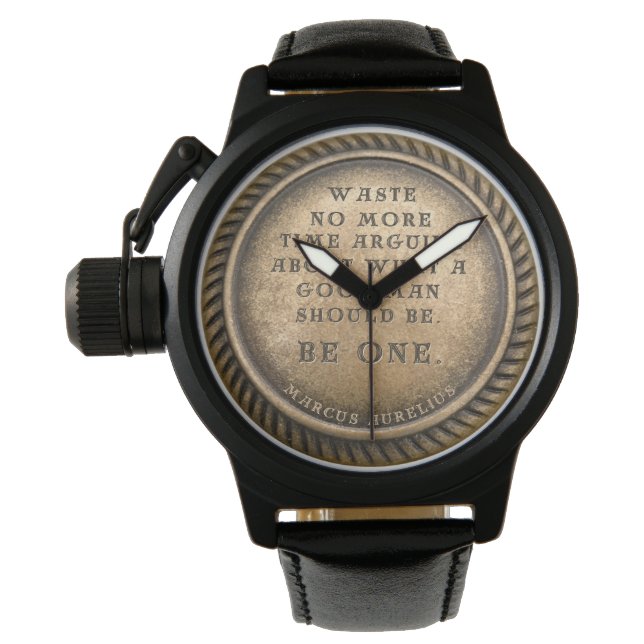 Marcus Aurelius Quote - Var en Bra man Armbandsur (Framsida)
