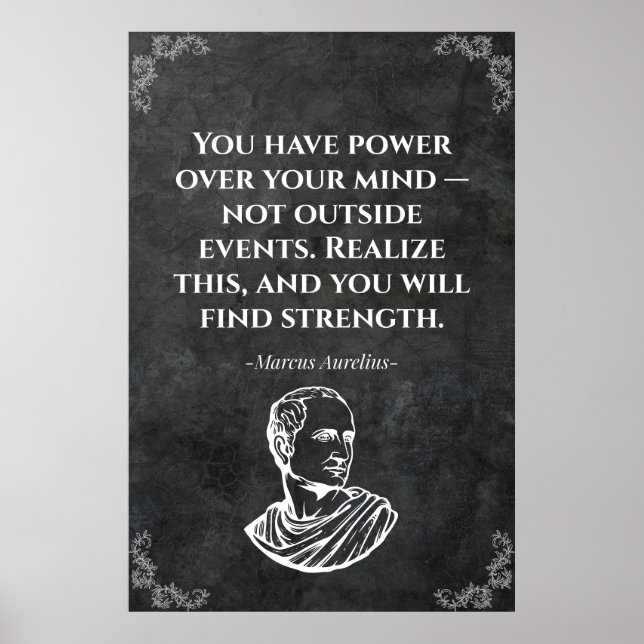 Marcus Aurelius quote. Wise Poster (Framsidan)