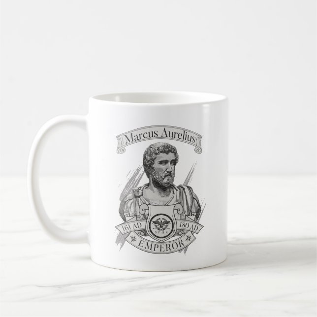 Marcus Aurelius Roman Emperor Kaffemugg (Vänster)