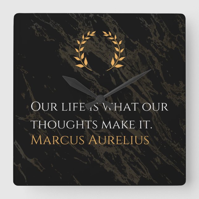 Marcus Aurelius sanning: Shaping Life Fyrkantig Klocka (Framsida)
