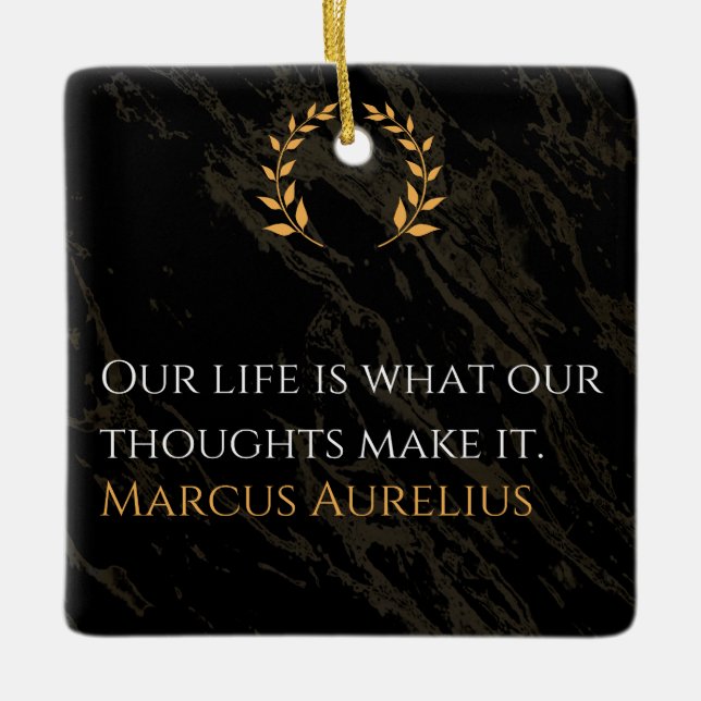 Marcus Aurelius sanning: Shaping Life Julgransprydnad Keramik (Framsida)