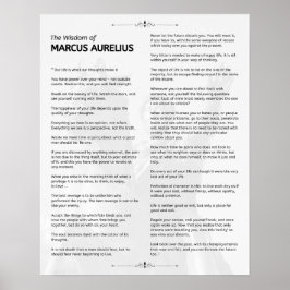 Marcus Aurelius Stoic Meditations. Wisdom of Poster