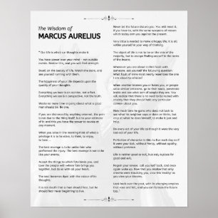 Marcus Aurelius Stoic Meditations. Wisdom of Poster