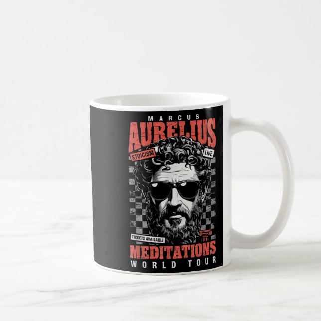 Marcus Aurelius Stoic Philosoper Quote Motivationa Kaffemugg (Höger)