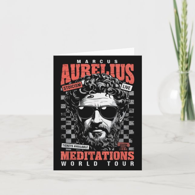Marcus Aurelius Stoic Philosoper Quote Motivationa Kort (Framsida)