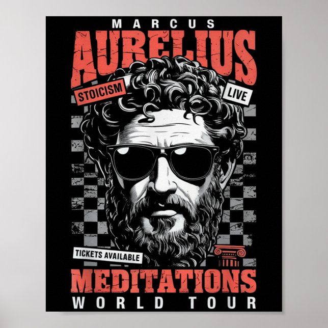 Marcus Aurelius Stoic Philosoper Quote Motivationa Poster (Framsidan)