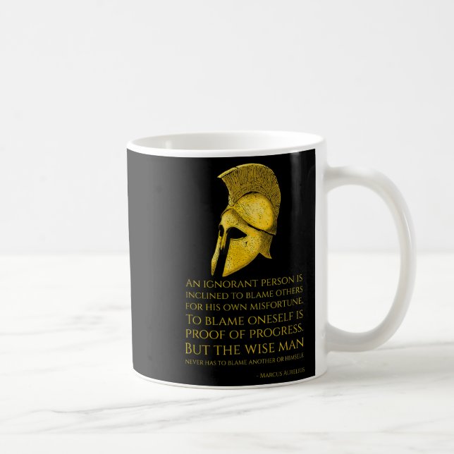 Marcus Aurelius Stoic Philosophy Quote - Roman Sto Kaffemugg (Höger)