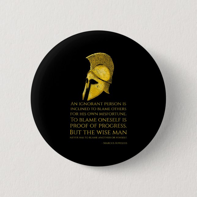 Marcus Aurelius Stoic Philosophy Quote - Roman Sto Knapp (Framsida)