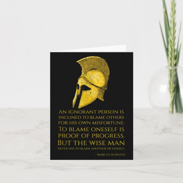 Marcus Aurelius Stoic Philosophy Quote - Roman Sto Kort (Framsida)