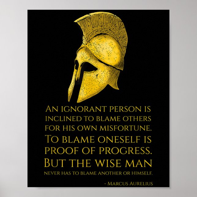 Marcus Aurelius Stoic Philosophy Quote - Roman Sto Poster (Framsidan)