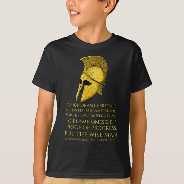 Marcus Aurelius Stoic Philosophy Quote - Roman Sto T Shirt (Framsida)