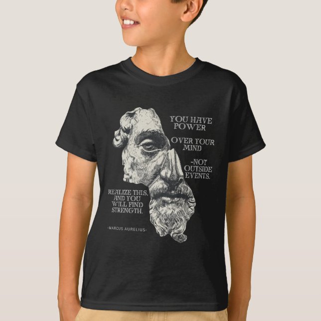 Marcus Aurelius Stoic Philosophy Roman Philosopher T Shirt (Framsida)