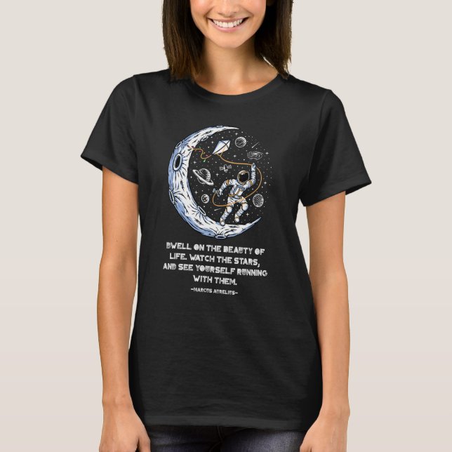 Marcus Aurelius Stoic Quote Life är vackert T Shirt (Framsida)