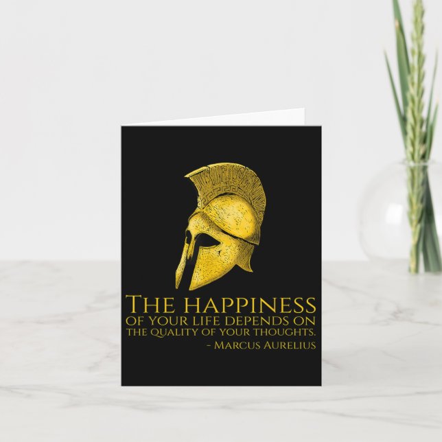 Marcus Aurelius Stoic Quote on Happness - Roman Ph Kort (Framsida)