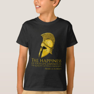 Marcus Aurelius Stoic Quote on Happness - Roman Ph T Shirt
