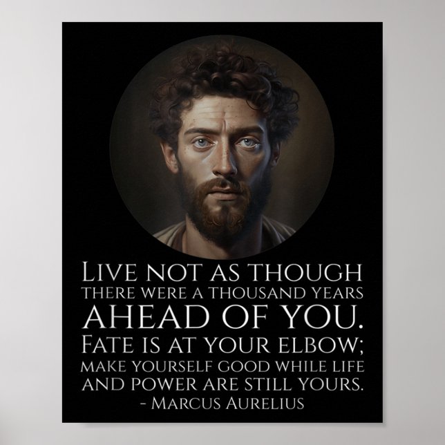 Marcus Aurelius Stoicism - Roman Stoic Philosophy Poster (Framsidan)