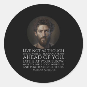 Marcus Aurelius Stoicism - Roman Stoic Philosophy Runt Klistermärke