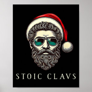 Marcus Aurelius Stoisk Tomte Stoicism Roligt Jul Poster