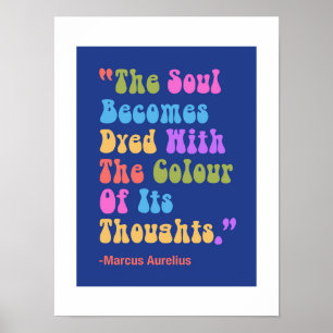 Marcus Aurelius Thoughts Färg Vår Soul Poster