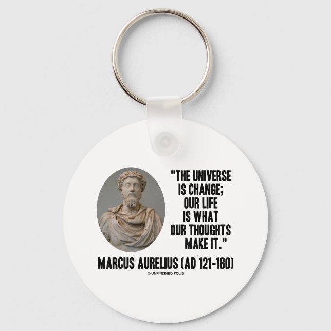 Marcus Aurelius Universe förändrar vårt liv Nyckelring (Framsida)