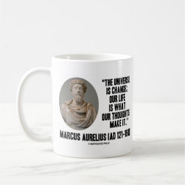 Marcus Aurelius universum är ändring som vårt liv Kaffemugg