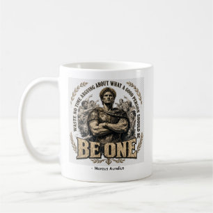 Marcus Aurelius 'Var En' Citat Kaffemugg