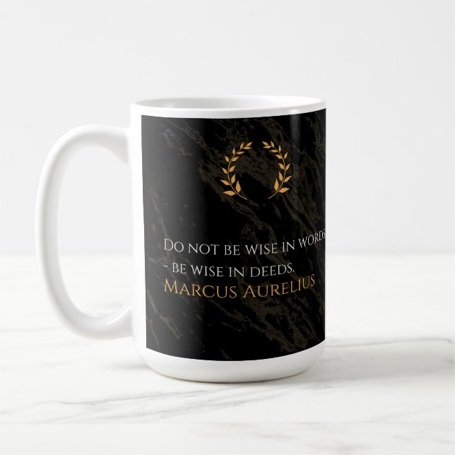 Marcus Aurelius visdom: Handlingar talar högre än  Kaffemugg (Vänster)