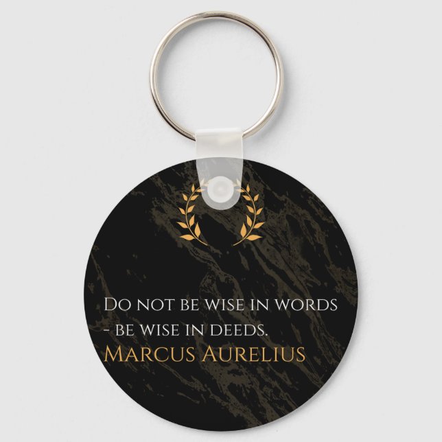 Marcus Aurelius visdom: Handlingar talar högre än  Nyckelring (Framsida)