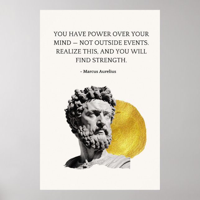Marcus Aurelius Wisdom Quote Poster (Framsidan)
