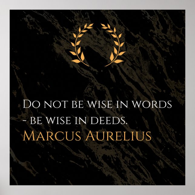 Marcus Aurelius's Wisdom: Actions Speak Louder Tha Poster (Framsidan)