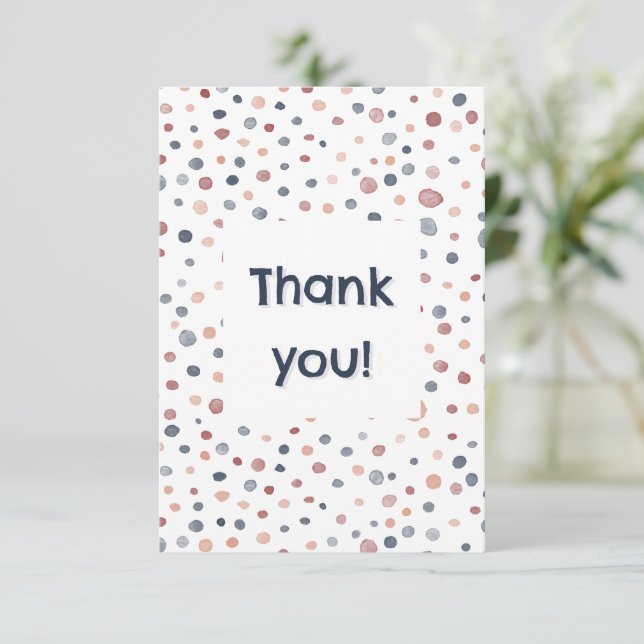 Marcus Confetti Watercolor Dots tackkort Tack Kort (Stående Fram)