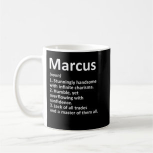 MARCUS Definition Personlig Namn Funny Birthday Kaffemugg