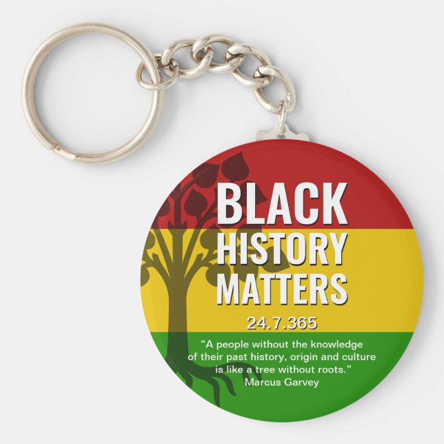 MARCUS GARVEY Black History Nyckelring (Framsidan)