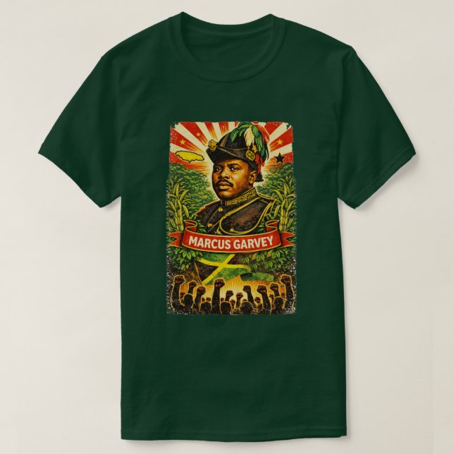 Marcus Garvey Pan-African Revolutionary T-Shirt (Design framsida)