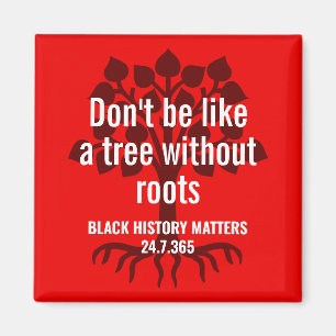 Marcus Garvey TRÄD UTAN ROOTS Black History BHM Magnet