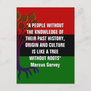 Marcus Garvey TRÄD UTAN ROOTS vykort
