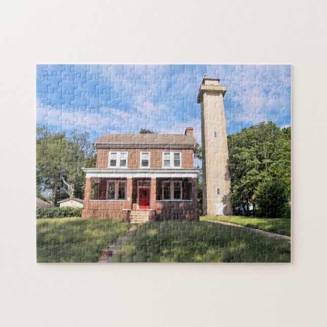 Marcus Krok Range Lighthouse Delaware Puzzle Pussel (Horisontell)