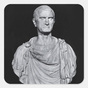 Marcus Licinius Crassus Bust Fyrkantigt Klistermärke