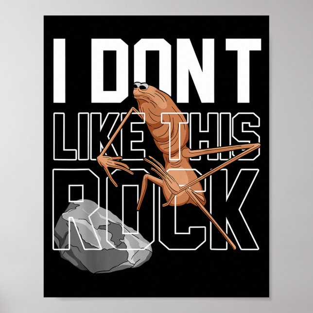Marcus masken jag gillar inte den här stenen rolig poster (Framsidan)