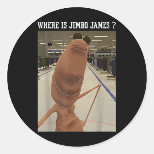 Marcus Maskormen Var Är Jimbo James Meme Runt Klistermärke