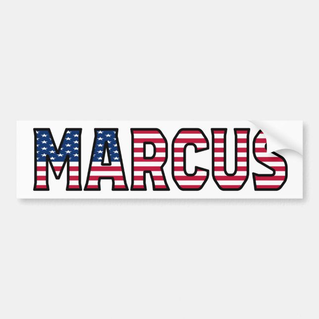 Marcus Namn Vorname USA Aufkleber Sticker Auto Bildekal (Framsidan)