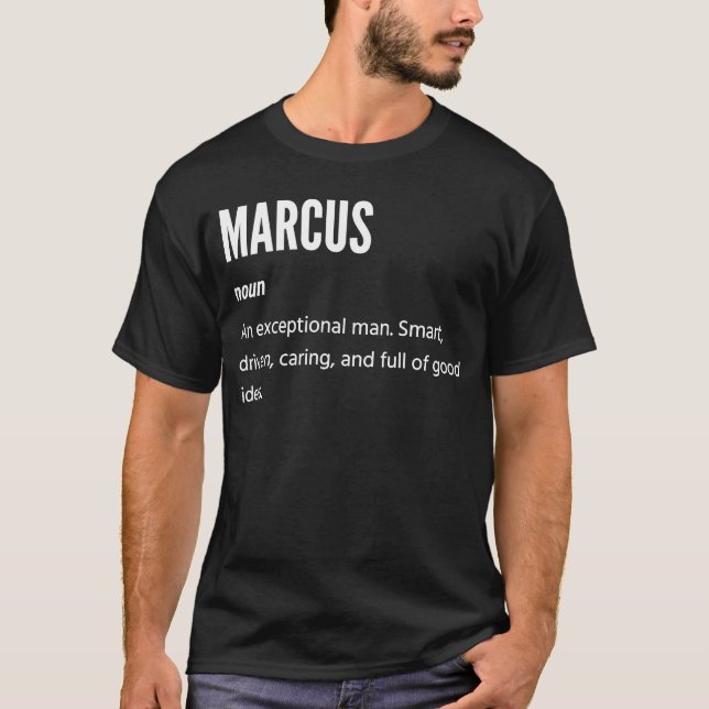 Marcus s Noun An Exceptional Man T Shirt (Framsida)