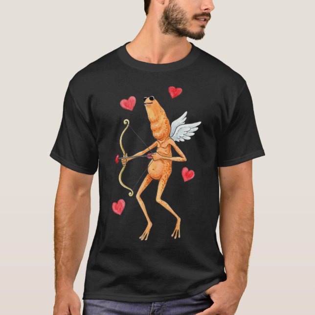 Marcus The Worm Alla hjärtans dag Cupid Meme Desig T Shirt (Framsida)