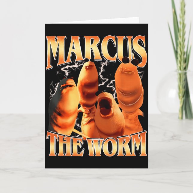 Marcus The Worm Bootleg For Men Women Meme Fan  Kort (Framsida)