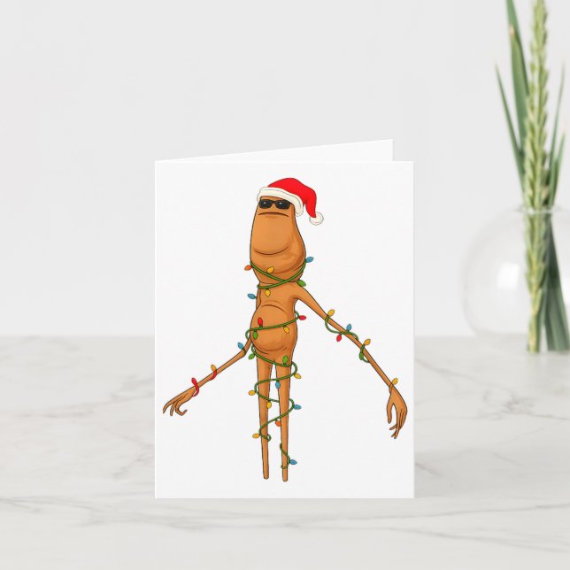 Marcus The Worm, Funny Christmas Lights  Kort (Framsida)