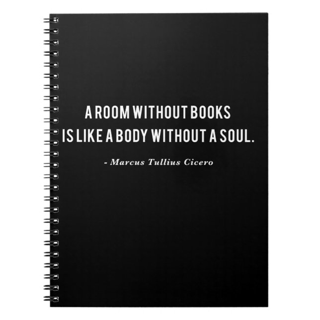 Marcus Tullius Cicero Bokar Quote Anteckningsbok (Framsidan)