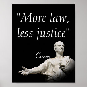 Marcus Tullius Cicero citat om juridik och rättvis Poster