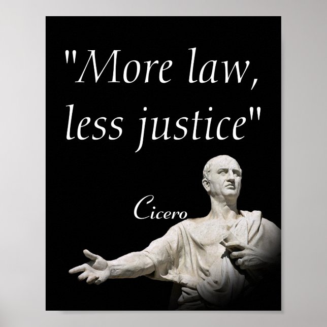 Marcus Tullius Cicero citat om juridik Poster (Framsidan)
