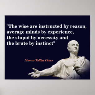 Marcus Tullius Cicero Citat på grund av detta Poster